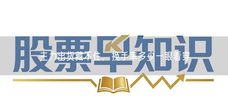 主力出货藏不住,换手率多少一眼看穿