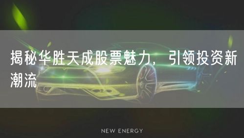 揭秘华胜天成股票魅力,引领投资新潮流