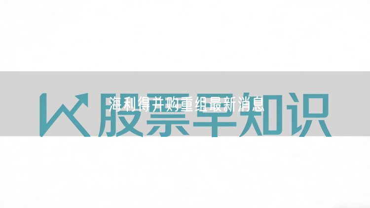 海利得并购重组最新消息