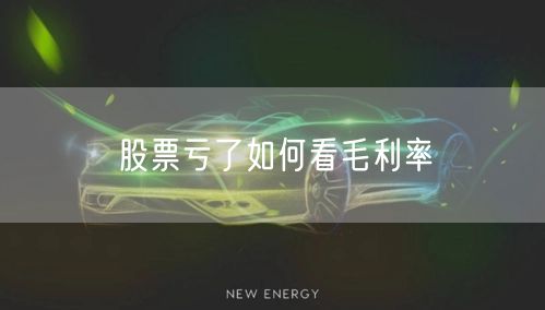 股票亏了如何看毛利率